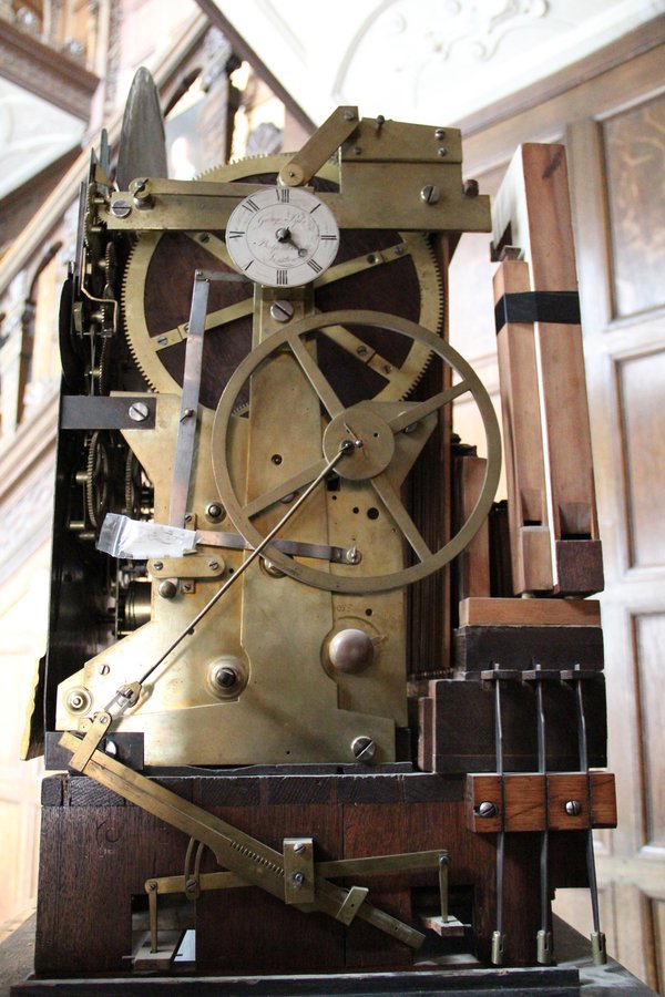 The organ and the clockwork in the George Pyke musical clock of 1765 (photo courtesy of Brittany Cox)