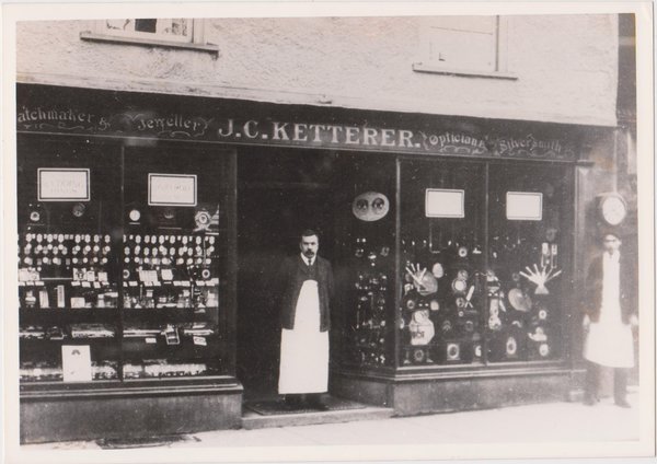 Ketterer standing outside what was previously Mary Ann Lawrence's shop