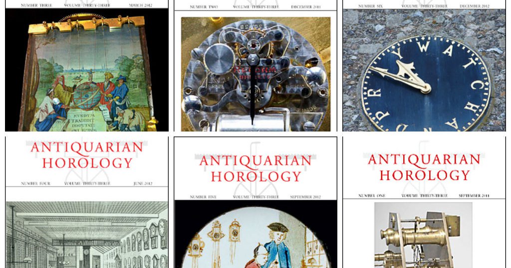 Volume 33 Complete 6 Issues Unbound Antiquarian Horological