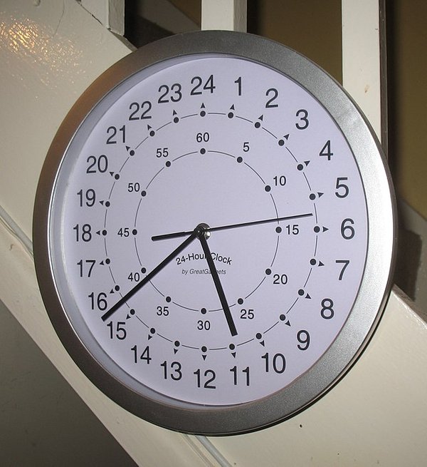 24-hour clock dial