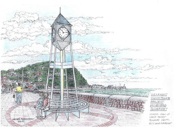 Artist's impression Minehead clocktower