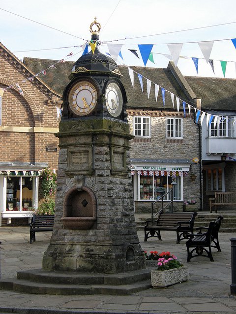 The 1897 clocktower at Much Wenlock, Shropshire