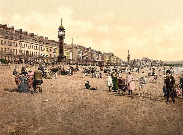 The 1887 clocktower at Weymouth, Dorset