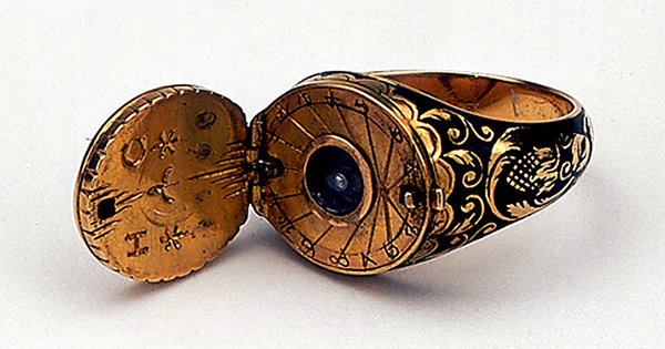 A signet ring similar to that described by Kircher can be seen at the Royal Observatory’s Time and Society Gallery (NMM ref. AST0531)