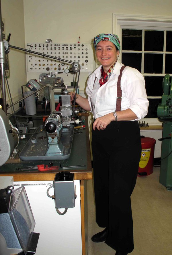 Student-Francoise-Collanges-at-the-Lathe