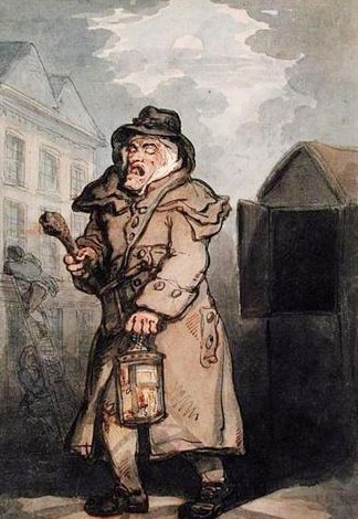 The Nightwatchman by Thomas Rowlandson, late 18th century