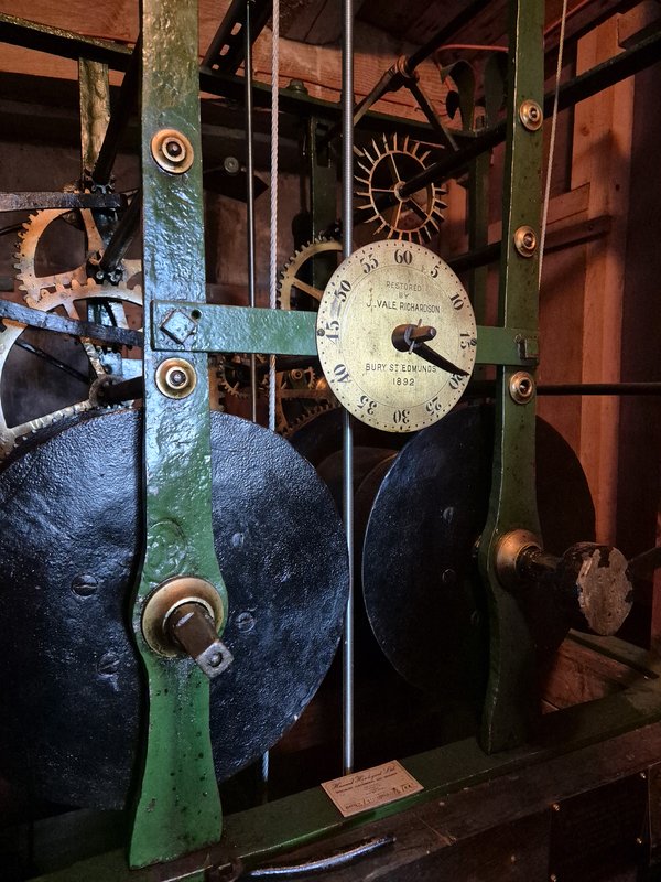 Two train iron framed clock - St Marys, Culford - Sue Hines - 2024-09-28 14.18.14