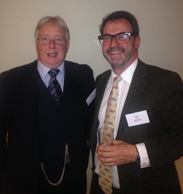 Outgoing AHS Chair David Thompson (left), with new chair James Nye (right)