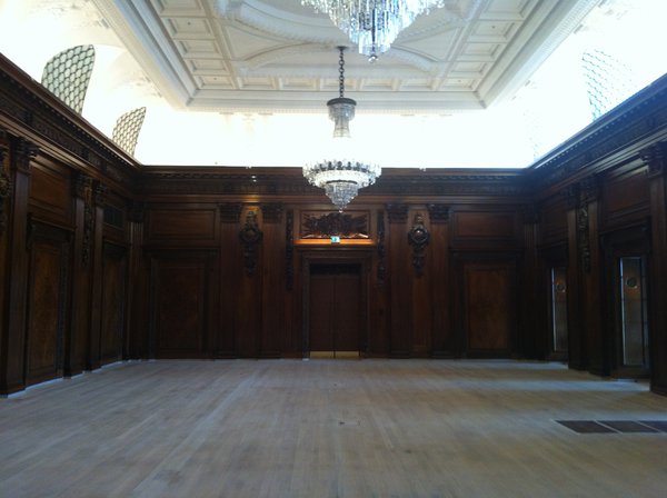 A view of the boardroom, undergoing renovation