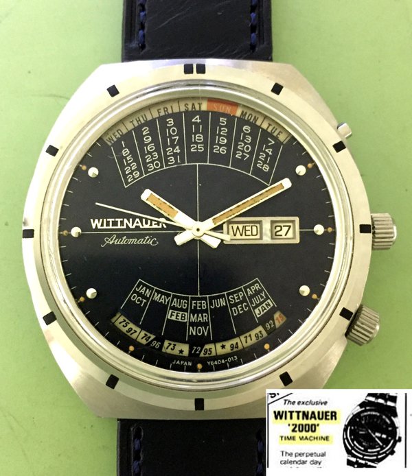 The Wittnauer ‘2000’ with an advert ( inset) from 1971